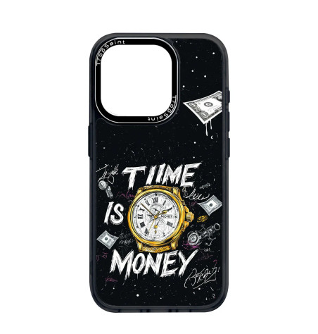 Custom case Trop Saint for iPhone 14 15 16 Pro Max Time is Money Rolex