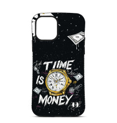 Coque Trop Saint Imprimée pour iPhone 14 15 16 Pro Max Time is Money Rolex 2