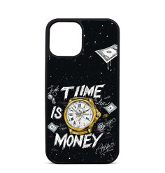 Coque Trop Saint Imprimée pour iPhone 14 15 16 Pro Max Time is Money Rolex