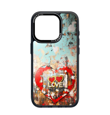Coque Trop Saint Imprimée pour iPhone 14 15 16 Pro Max Cœur Love