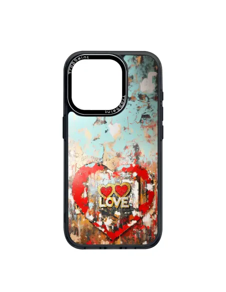 Coque Trop Saint Imprimée pour iPhone 14 15 16 Pro Max Cœur Love