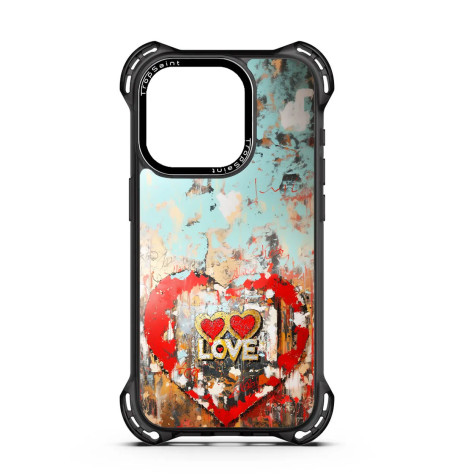 Coque Trop Saint Imprimée pour iPhone 14 15 16 Pro Max Cœur Love