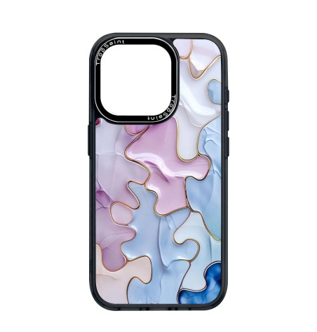 Coque Trop Saint Imprimée pour iPhone 14 15 16 Pro Max Marbre Coloré