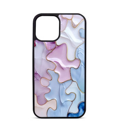 Coque Trop Saint Imprimée pour iPhone 14 15 16 Pro Max Marbre Coloré