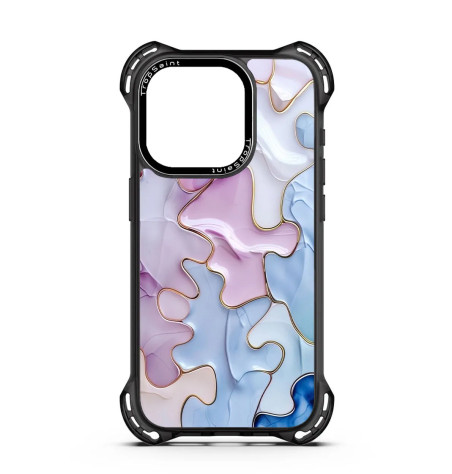 Coque Trop Saint Imprimée pour iPhone 14 15 16 Pro Max Marbre Coloré