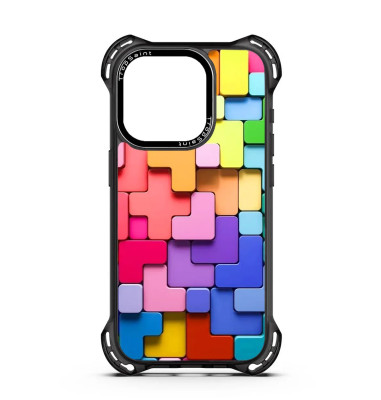 Custom case Trop Saint for iPhone 14 15 16 Pro Max Colorful tetris tetrominoes