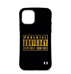 Coque Trop Saint Imprimée pour iPhone 14 15 16 Pro Max Parental Advisory Explicit Content 2