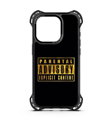 Coque Trop Saint Imprimée pour iPhone 14 15 16 Pro Max Parental Advisory Explicit Content