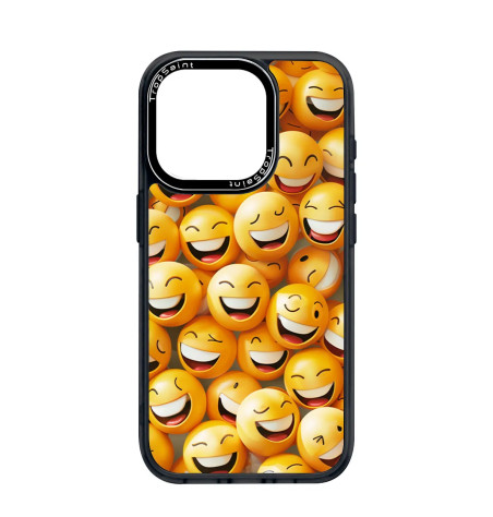Coque Trop Saint Imprimée pour iPhone 14 15 16 Pro Max Siling face Emojis
