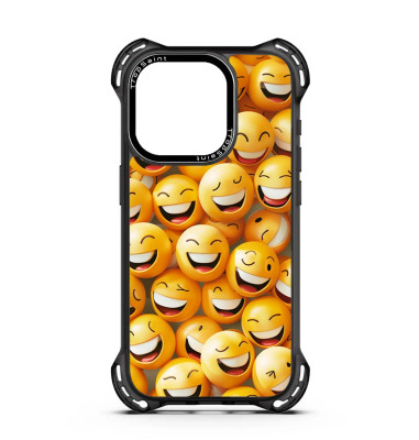 Custom CaseTrop Saint for iPhone 14 15 16 Pro Max Smiling Emojis