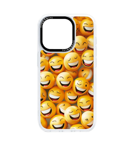 Custom CaseTrop Saint for iPhone 14 15 16 Pro Max Smiling Emojis