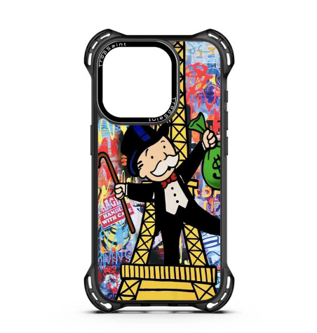 Custom case Trop Saint for iPhone 14 15 16 Pro Max Mr Monopoly Eiffel Tower