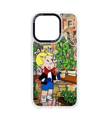 Coque Trop Saint Imprimée pour iPhone 14 15 16 Pro Max Richie Rich