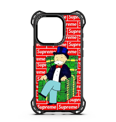 Personalised Case for iPhone 14 15 16 Pro Max Mr Monopoly on USD Armchair