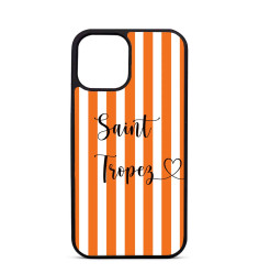 Personalised Case For iPhone 15 14 13 12 Pro Max Saint Tropez jacquemus Orange Stripes