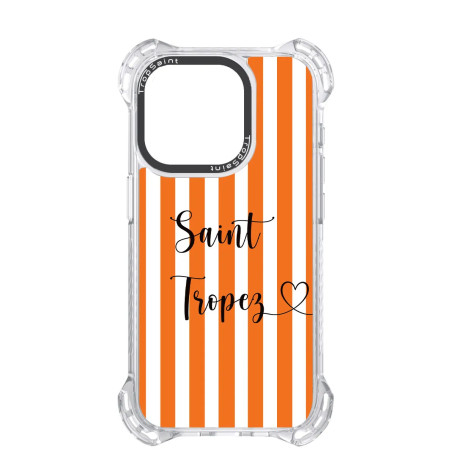 Personalised Case For iPhone 15 14 13 12 Pro Max Saint Tropez jacquemus Orange Stripes
