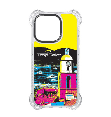 Coque Personalisée pour iPhone 14 15 16 Pro Max Cloàcher de Saint Tropez Coloré