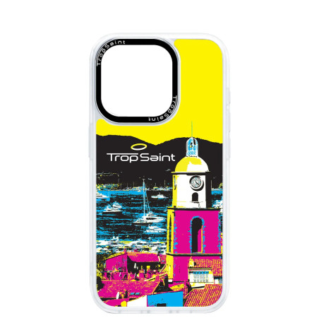 Coque Personalisée pour iPhone 14 15 16 Pro Max Cloàcher de Saint Tropez Coloré