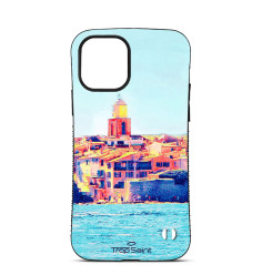 Personalised Case For iPhone 15 14 13 12 Pro Max pastel Saint Tropez Bell tower 2