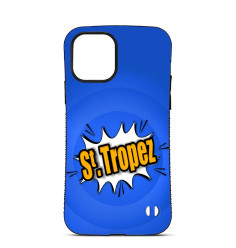 Coque Trop Saint Imprimée pour iPhone 15 14 13 12 Pro Max Saint Tropez Pop Art Blue 2