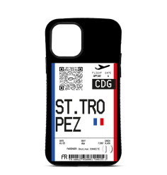 Personalised Case For iPhone 15 14 13 12 Pro Max Airplane Ticket to Saint Tropez 2