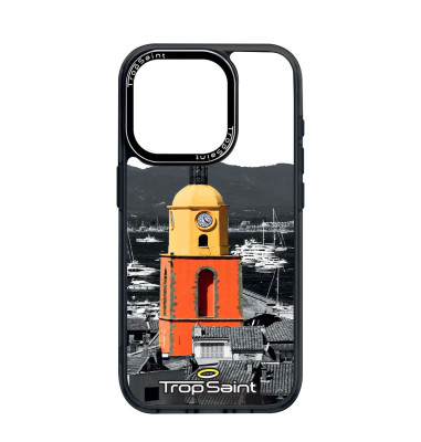Coque Trop Saint Imprimée pour iPhone 14 15 16 Pro Max le Clocher De Saint Tropez