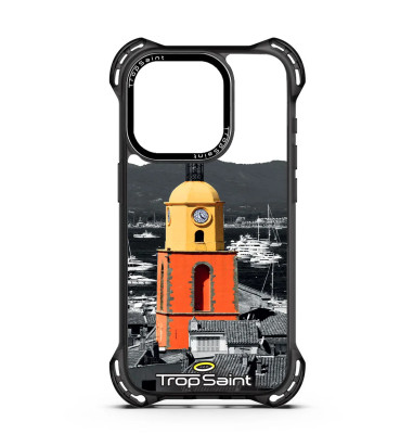 Coque Trop Saint Imprimée pour iPhone 14 15 16 Pro Max le Clocher De Saint Tropez