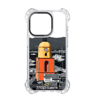Coque Trop Saint Imprimée pour iPhone 14 15 16 Pro Max le Clocher De Saint Tropez