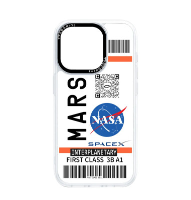 Personalised Case for iPhone 14 15 16 Pro Max Ticket to Mars
