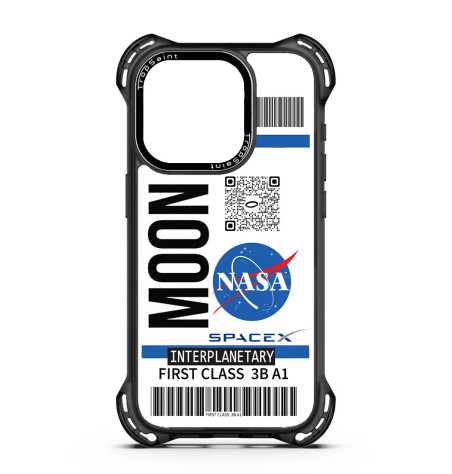 Custom Case Trop saint for iPhone 14 15 16 Pro Max Ticket to Moon
