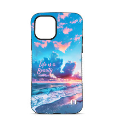 Coque Trop Saint Personnalisée pour iPhone 13 14 15 16 Pro Max Life is a Beauty 2