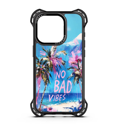 Personalised Case Trop Saint for iPhone 14 15 16 Pro Max No Bad Vibes