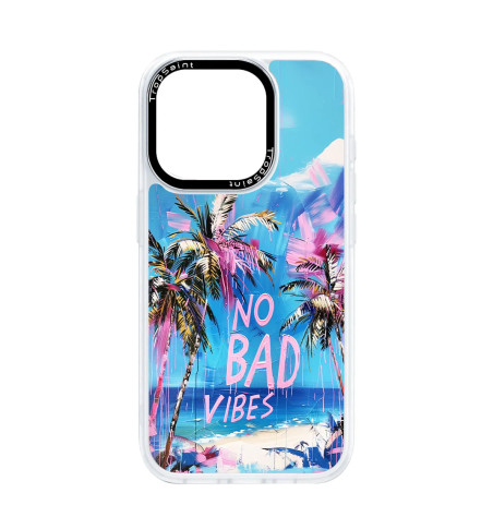 Personalised Case Trop Saint for iPhone 14 15 16 Pro Max No Bad Vibes