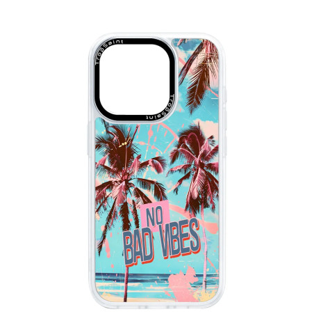 Personalised Case Trop Saint for iPhone 14 15 16 Pro Max Summer No Bad Vibes