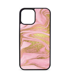 Personalised Case Trop Saint for iPhone 14 15 16 Pro Max Gold and Pink Marble