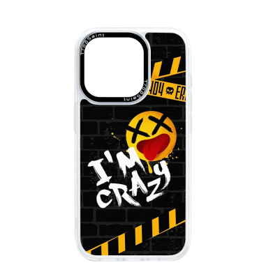 Coque Trop Saint Personnalisée pour iPhone 14 15 16 Pro Max I am Crazy