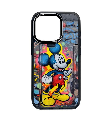 Personalised Case Trop Saint for iPhone  14 15 16 Pro Max Mickey Graffiti Wall