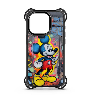 Personalised Case Trop Saint for iPhone  14 15 16 Pro Max Mickey Graffiti Wall