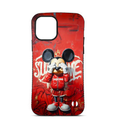 Personalised Case Trop Saint for iPhone 14 15 16 Pro Max - Mickey Mouse Red Supreme Jogging Suit 2