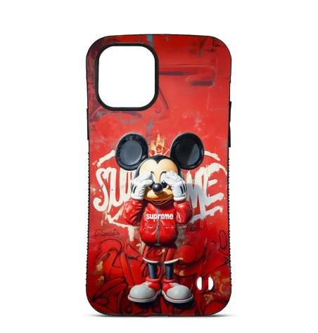 Personalised Case Trop Saint for iPhone 14 15 16 Pro Max - Mickey Mouse Red Supreme Jogging Suit