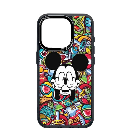 Personalised Case Trop Sainrt for iPhone 14 15 16 Pro Max Mickey Hiding His face