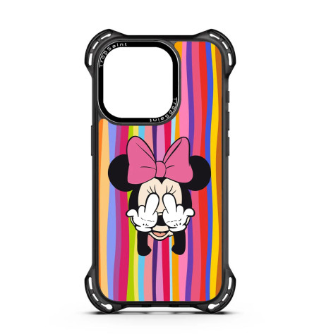 Coque Personnalisée Trop Saint pour iPhone 14 15 16 Pro Max - Minnie Cache Ses Yeux
