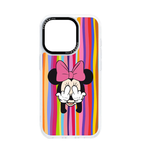 Personalised Case Trop Saint for iPhone 14 15 16 Pro Max - Minnie Hiding Her eyes