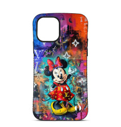 Personalised Case Trop Saint for iPhone 14 15 16 Pro Max Cool Minnie Mouse with LV Red Dress 2