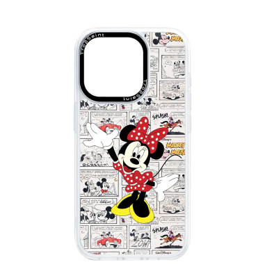 Coque Personnalisée Trop Saint pour iPhone 14 15 16 Pro Max Cartoon Minnie Mouse