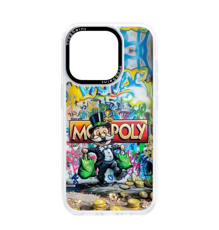 Personalised Case Trop Sain for iPhone 14 15 16 Pro Max Mr Monopoly Carry ca$h