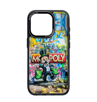 Personalised Case Trop Sain for iPhone 14 15 16 Pro Max Mr Monopoly Carry ca$h