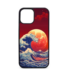 Personalised Case Trop Saint for iPhone 14 15 16 Pro Max Moon and Japanese Waves