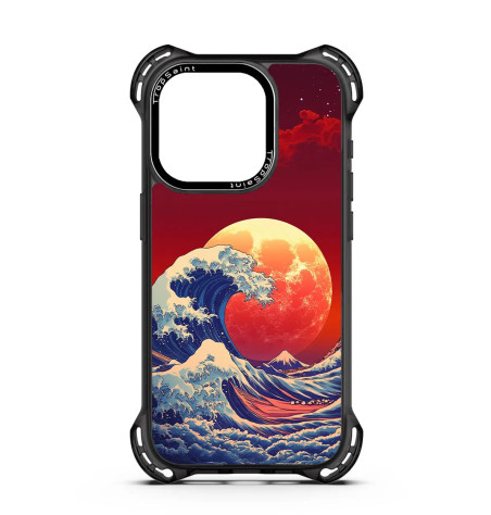 Personalised Case Trop Saint for iPhone 14 15 16 Pro Max Moon and Japanese Waves