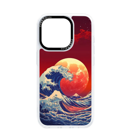 Personalised Case Trop Saint for iPhone 14 15 16 Pro Max Moon and Japanese Waves